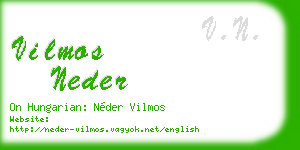 vilmos neder business card